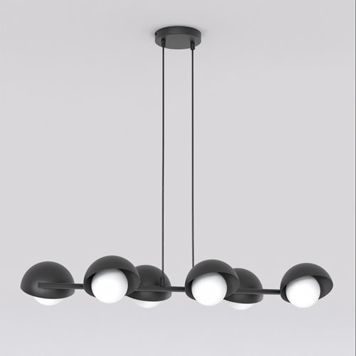 Lampa wisząca BOOM 6 BLACK nowoczesna, czarna, metal