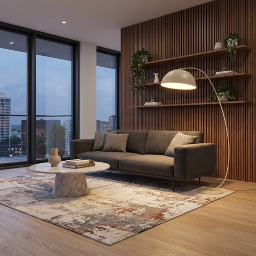 Lampa podłogowa ARCOS LP1 MOKKA nowoczesna, beżowa