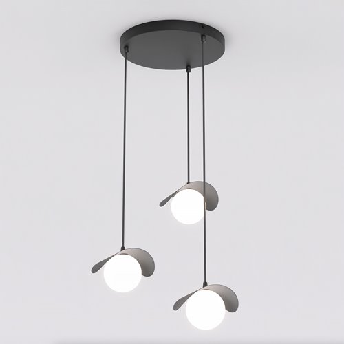 Lampa wisząca RITUAL 3 PREM BLACK nowoczesna, czarna, metal