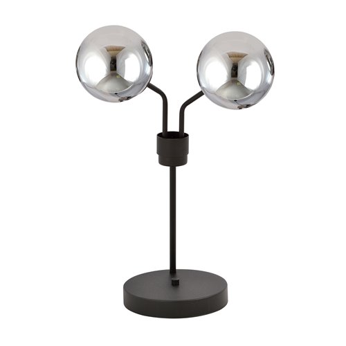 Lampka nocna NOVA LN2 BL/GRAFIT  kule klosze czarna/grafit