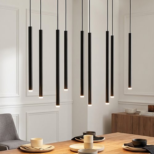 Lampa wisząca SELTER 9 BLACK nowoczesna, sople, czarna