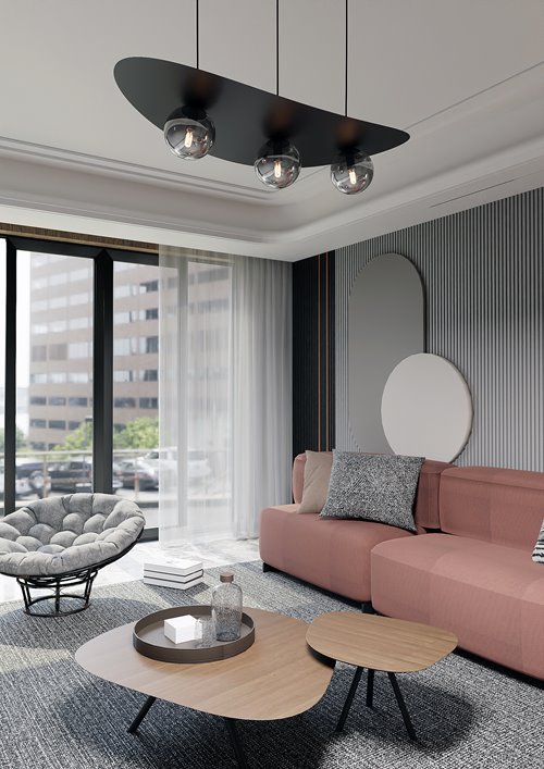 Lampa wisząca AURA 3 BL GRAFIT nowoczesna i oryginalna