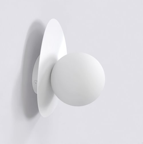 Kinkiet OVO K1 WHITE nowoczesny, biały, metal