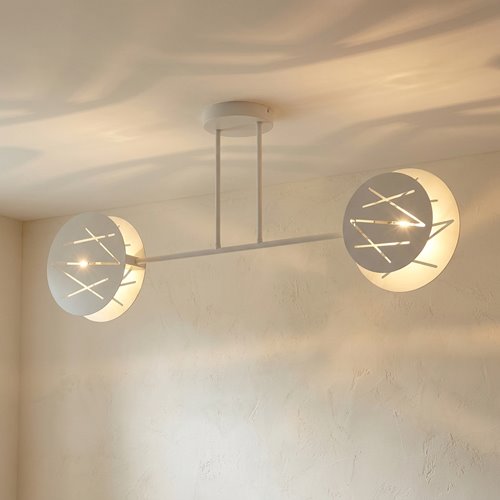 Lampa sufitowa FRICK 2 WH nowoczesna, biała, metal