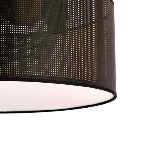 Lampa sufitowa ASTON 3 BLACK/GOLD abażur, czarno/złoty