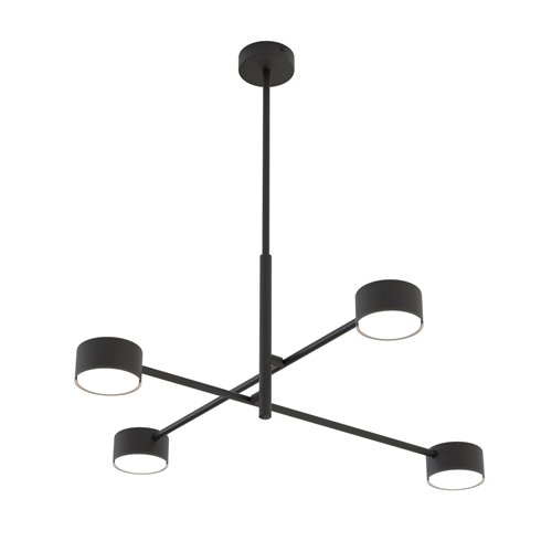 Lampa sufitowa NATSU 4 BL BLACK plafon, czarna, metal, loft