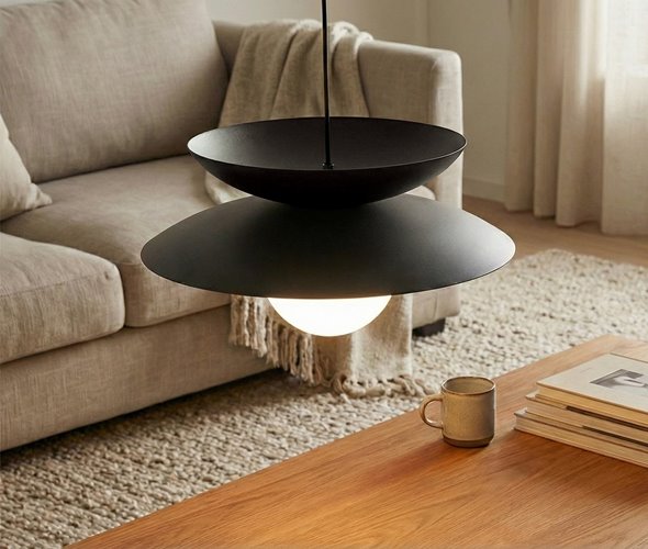 Lampa wisząca NAGOYA 1 BLACK nowoczesna, czarna, metal