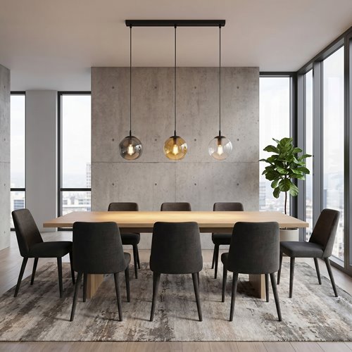 Lampa wisząca COSMO 3 BL MIX loft, klosz, kolor mix