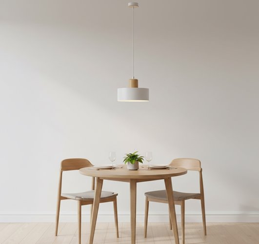 Lampa wisząca TORIN 1 WHITE skandynawska, regulowana, biała