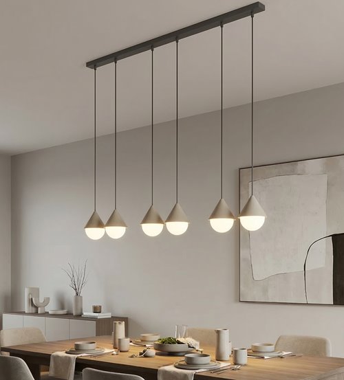 Lampa wisząca GIRO 6 PREM MOKKA nowoczesna, beżowa, metal