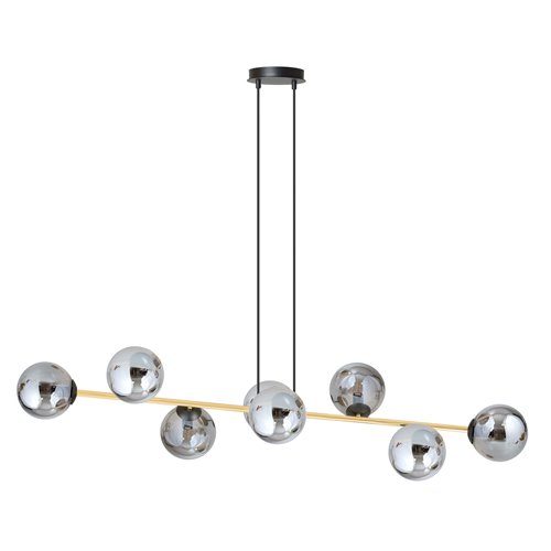 Lampa wisząca GRAVITY 8 BL GRAFIT, czarna/złota/grafitowa
