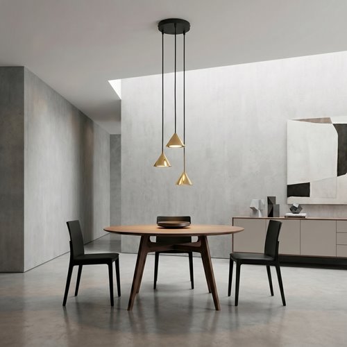 Lampa wisząca ELIT 3 PREMIUM GOLD nowoczesna, złoty, salon