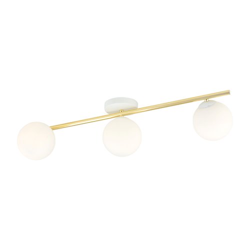Lampa sufitowa SPLENDI 3 WH OPAL plafon klosze biała/złota