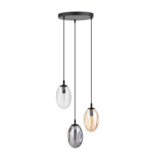 Lampa wisząca ASTRAL 3 BL PREMIUM MIX klosze multikolor