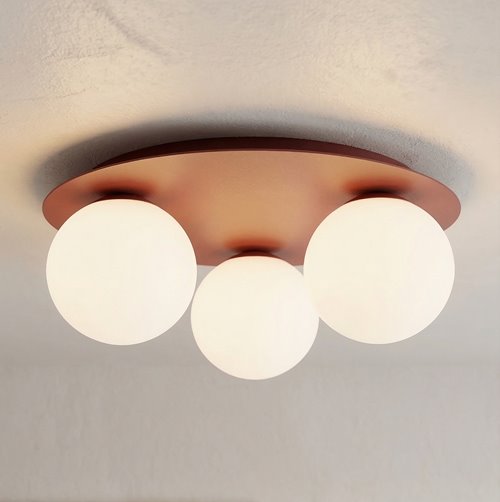 Lampa sufitowa SOLAR 3 BURGUNDY OPAL nowoczesna, burgundowa