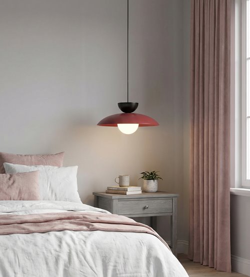 Lampa wisząca MULAN 1 BURGUND BL nowoczesna, metal