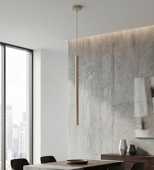 Lampa wisząca SELTER 1 MOKKA beżowa, glamour, sople