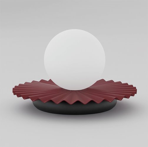 Lampka nocna UMBRA LN1 BURGUNDY metal, nowoczesna, fala