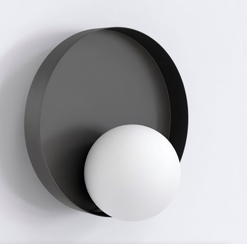 Kinkiet KIDO K1 BLACK nowoczesny, czarny, metal