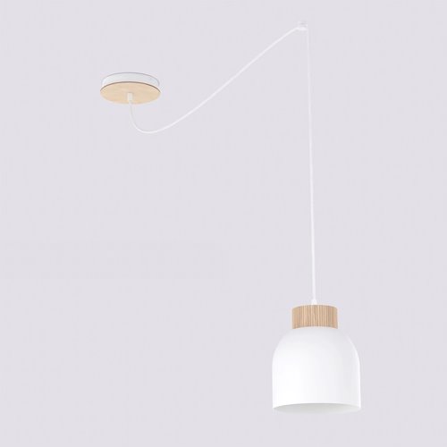 Lampa wisząca KRU 1 WHITE nowoczesna, biała, metal, pająk