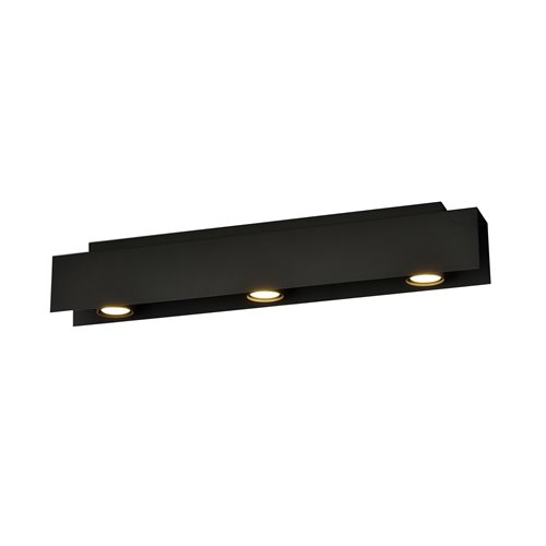 Lampa sufitowa KENNO 3 BLACK loft nowoczesna metalowa czarna