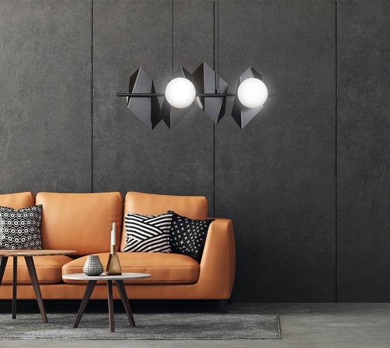 Lampa wisząca DRIFTON 4 BLACK nowoczesna klosz czarno/biała