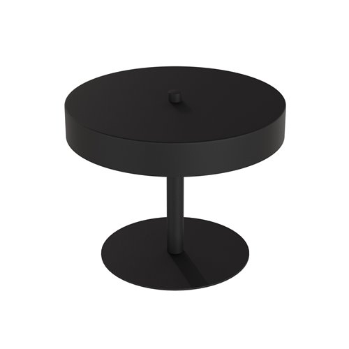 Lampka nocna NEMO LN2 BL BLACK metal, czarna, loft