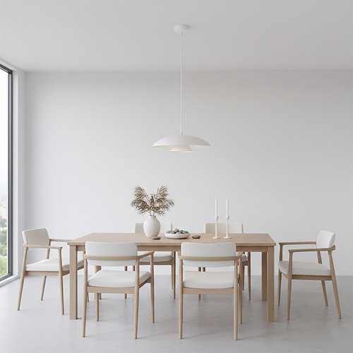 Lampa wisząca BABEL 1 WHITE nowoczesna, biała, metal