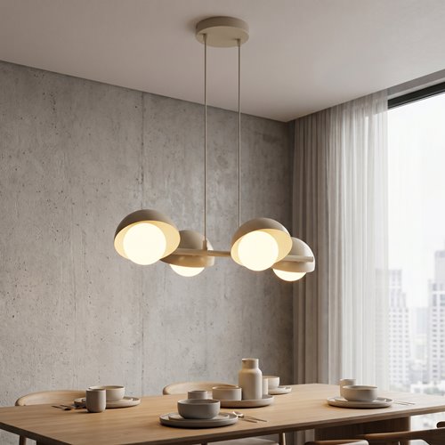 Lampa wisząca BOOM 4 MOKKA nowoczesna, beżowa, metal