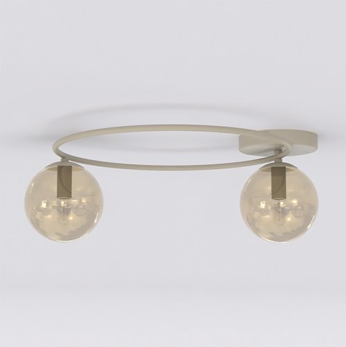 Lampa sufitowa SOPRA 2 MOKKA AMBER plafon klosze beżowa