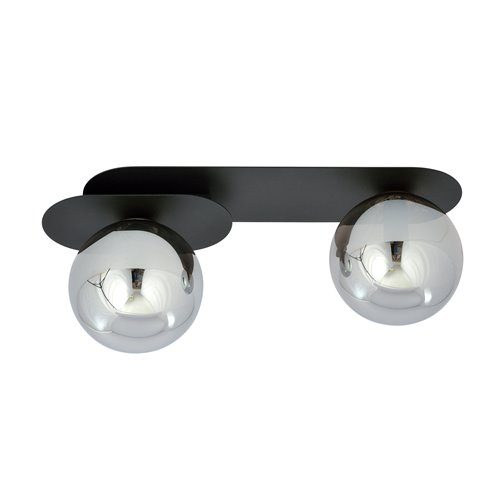 Lampa sufitowa PLAZA 2 BL/GRAFIT plafon klosze czarna/grafit