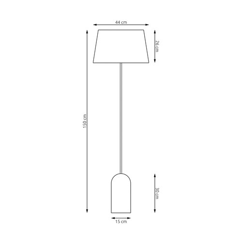 Lampa podłogowa PEARL LP1 BEIGE abażur, beż, klasyczna