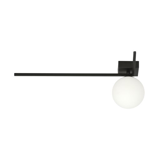 Lampa sufitowa IMAGO 1F BLACK loft, klosz, czarna/biała