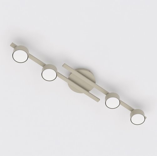 Lampa sufitowa FRAGMENT 4 MOKKA loft, beżowa, metal