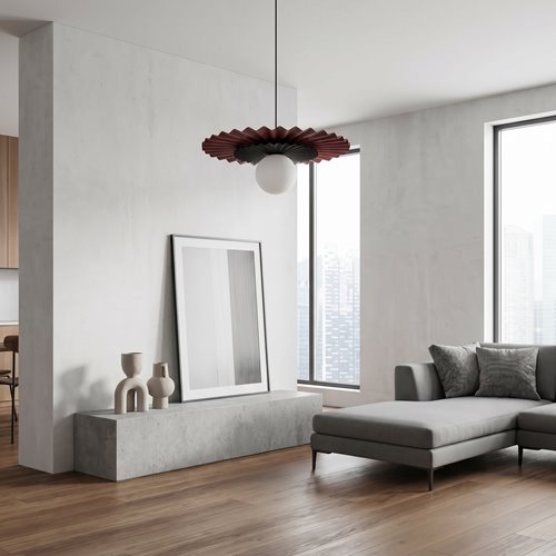 Lampa wisząca UMBRA 1 BURGUNDY BLACK nowoczesna metal