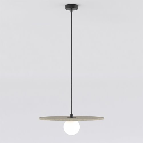 Lampa wisząca CALMA 1 BEIGE nowoczesna, beżowa, filc