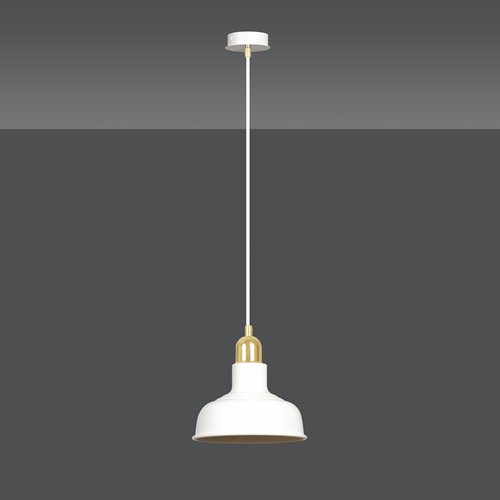Lampa wisząca IBOR 1 WHITE wyjątkowa regulowana biało/złota