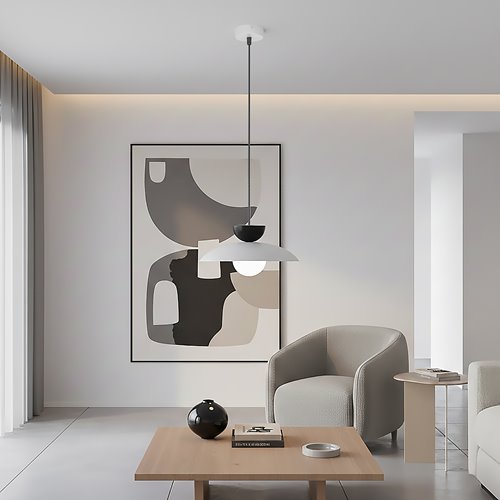 Lampa wisząca MULAN 1 GRAY BL nowoczesna, szara, metal