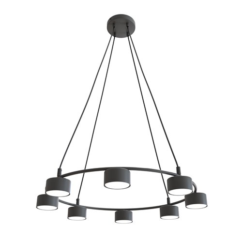 Lampa wisząca STARLIT 8 BL loft, nowoczesna, czarna