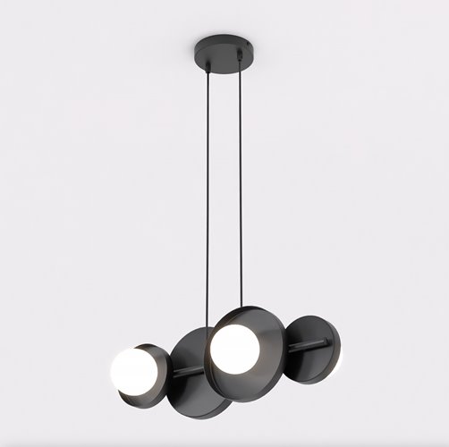 Lampa wisząca MODEL 4 BLACK loft, czarna, metal