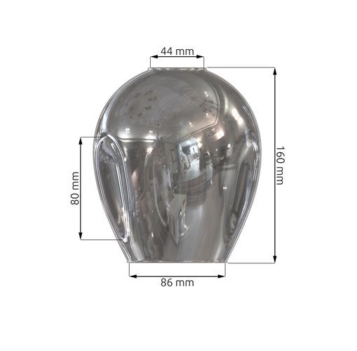 Klosz szklany ISTAR grafit