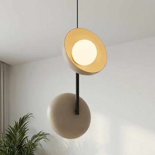 Lampa sufitowa VANILA 2 BL MOKKA loft, beżowa, metal