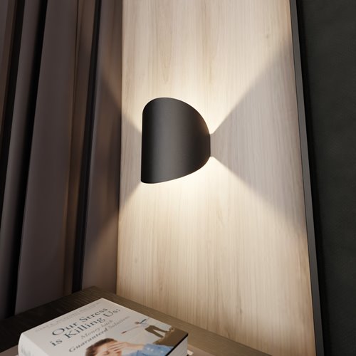 Kinkiet FORM 3 nowoczesny, minimalistyczny, loft, czarny