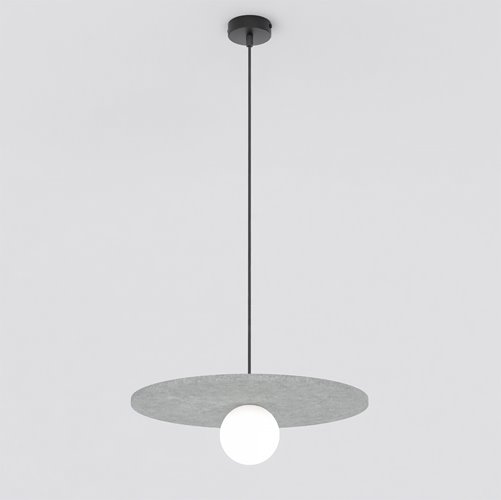 Lampa wisząca CALMA 1 GRAY nowoczesna, szara, filc