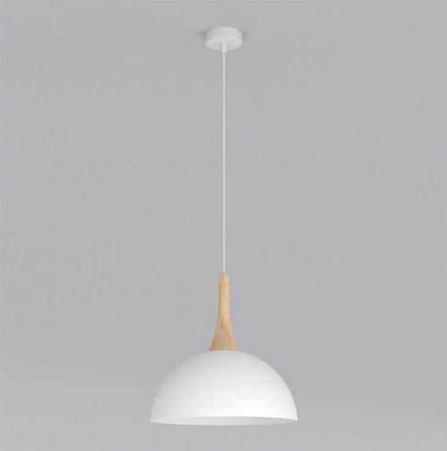 Lampa wisząca NAUTICA 1S WHITE nowoczesna, biała, metal