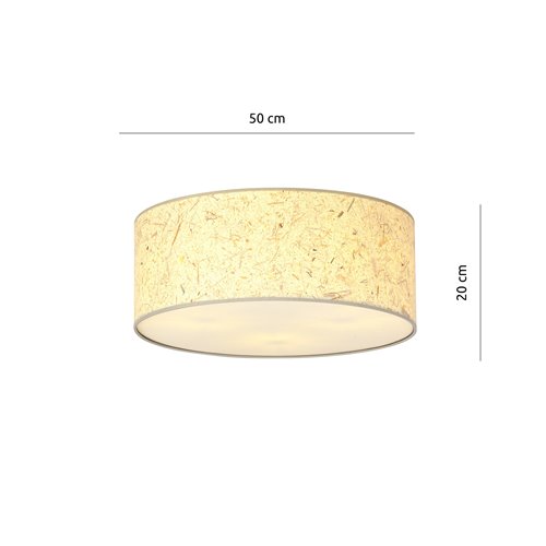 Lampa sufitowa ASTON 3 CORK wyjątkowa, duży abażur, korek