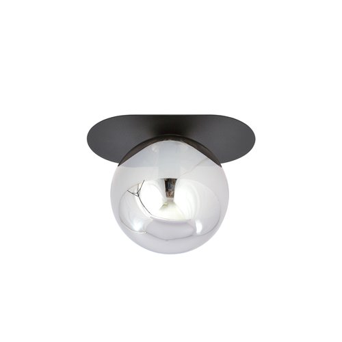 Lampa sufitowa PLAZA 1 BL/GRAFIT plafon klosze czarna/grafit