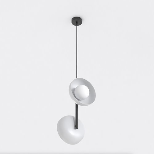 Lampa sufitowa VANILA 2 BL GRAY loft, szara, metal