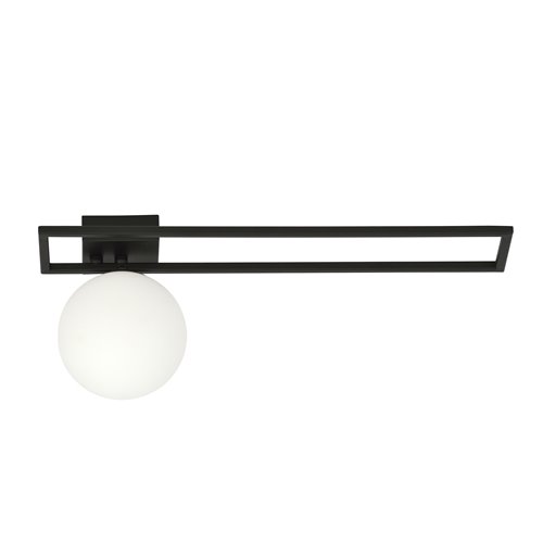 Lampa sufitowa IMAGO 1C BLACK loft, klosz, czarna/biała