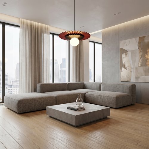 Lampa wisząca UMBRA 1 BURGUNDY BLACK nowoczesna metal